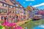 Domy u kanálu ve městě Colmar - poznávací zájezdy do Francie