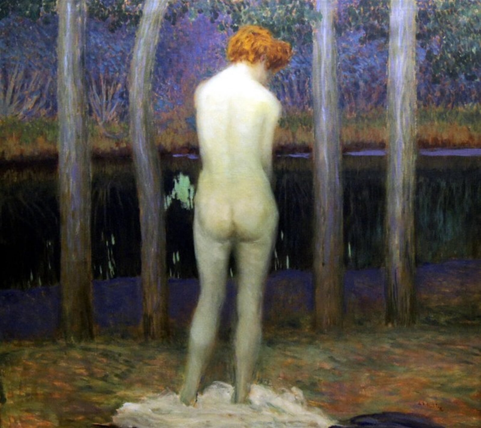 Antonín Hudeček: Letní večer, 118 × 132 cm