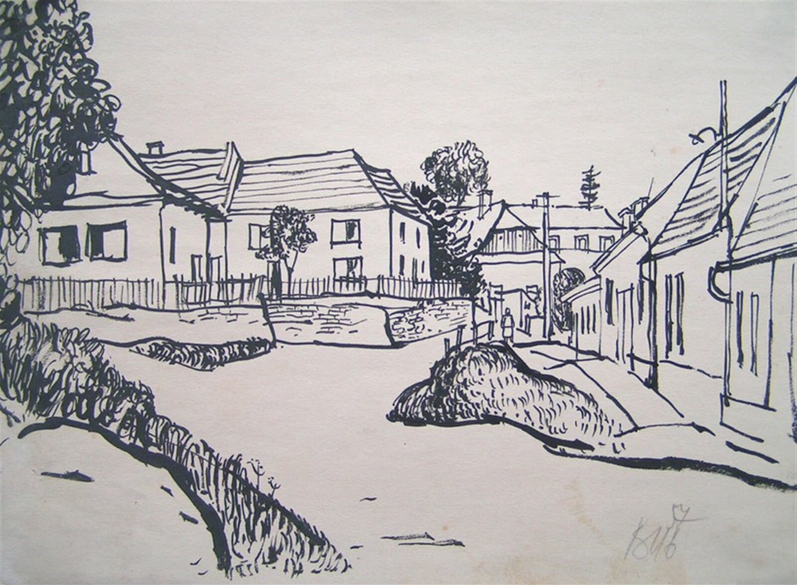 Václav Bubeníček: Vysokomýtský motiv, Kytice, 20 × 17 cm