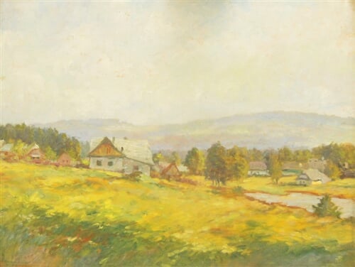 Krajina s rybníkem
