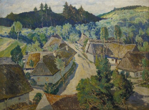 Vesnice v kopci (Krajina)