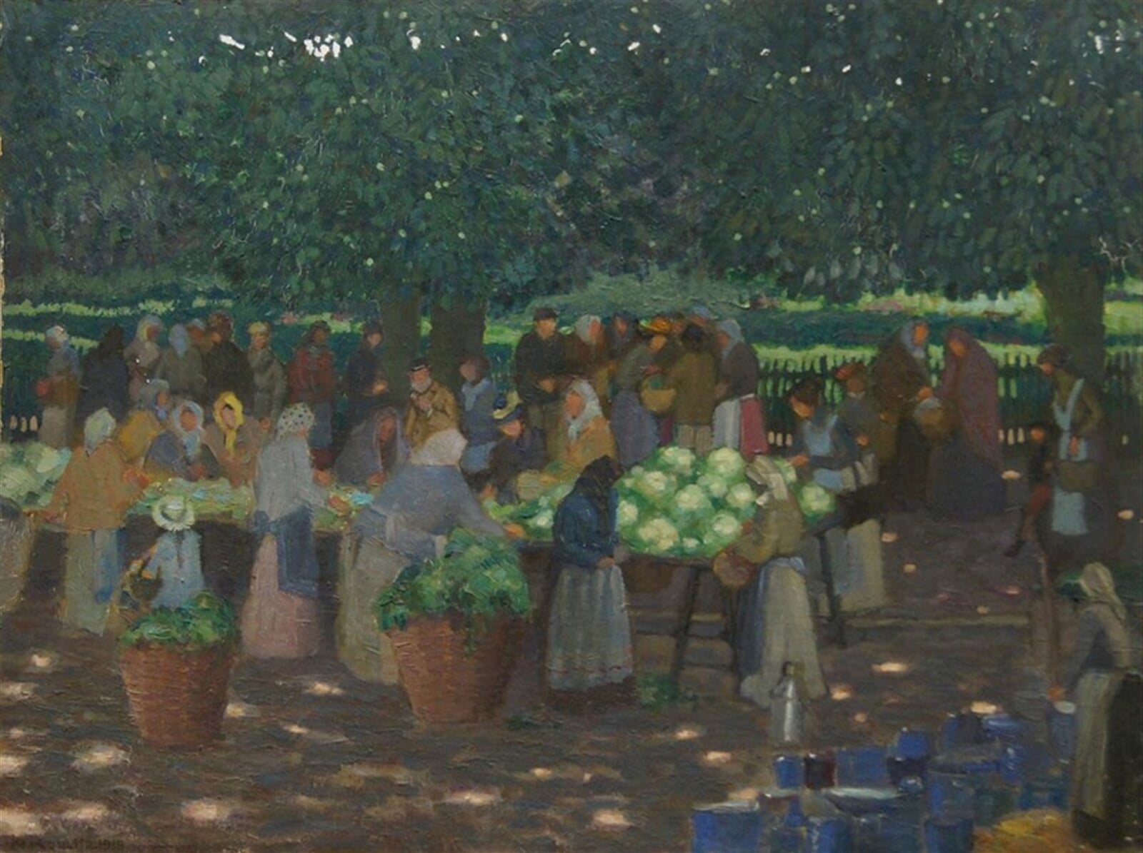 Arnold Koblitz: Trh ve Vysokém Mýtě, 51 × 67 cm
