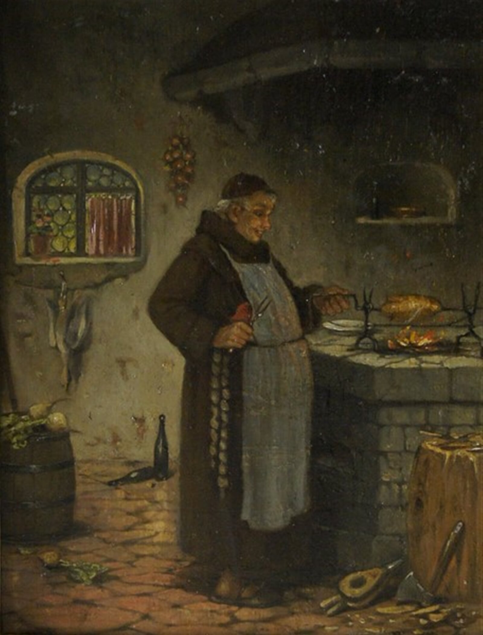 Quido Mánes: Mnich - kuchař, 24 × 19 cm