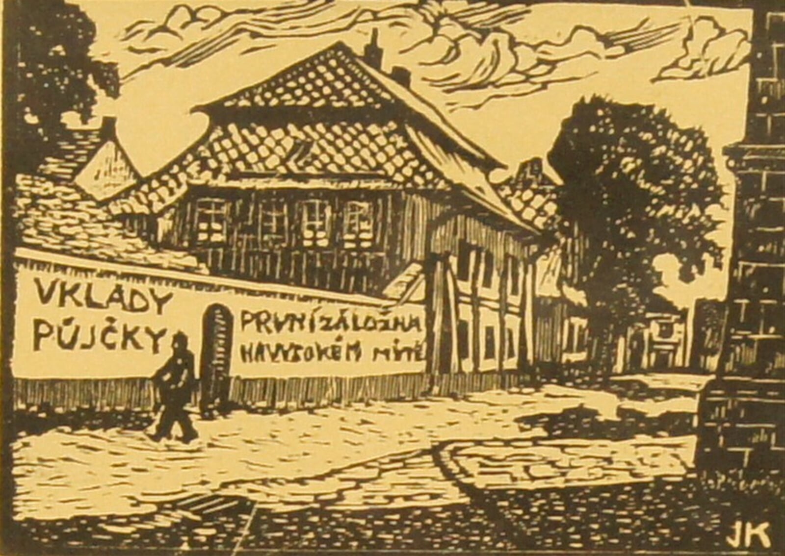 Josef Kubizňák: Náměstí Otmara Vaňorného, 8 × 11 cm