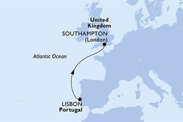 MSC Virtuosa - Portugalsko, Velká Británie (z Lisabonu)