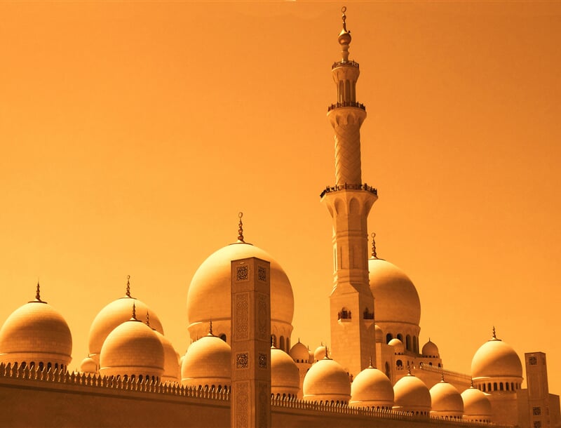 dubai, mosque, orange