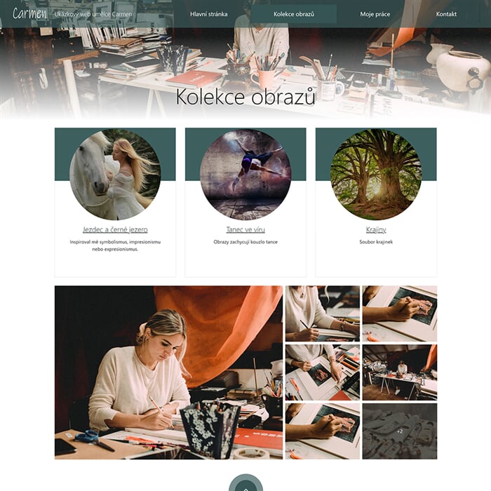 Ukázkový web Carmen - prehled kolekce