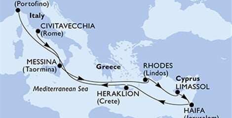 MSC Lirica - Itálie, Řecko, Kypr, Izrael