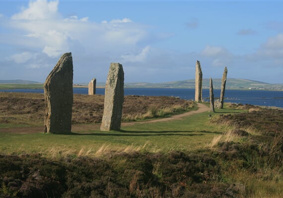 Ring of Brodgar, Stenness, Orkney Islands. An ancient circle of Standing Stones.