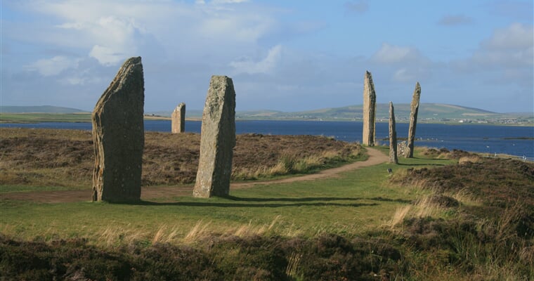 Ring of Brodgar, Stenness, Orkney Islands. An ancient circle of Standing Stones.