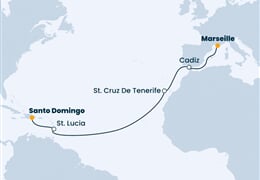 Costa Pacifica - Francie, Španělsko, Nizozemské Antily, Dominikán.rep. (z Marseille)