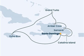 Costa Pacifica - Dominikán.rep., Jamajka, Turks a Caicos (Santo Domingo)