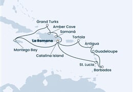 Costa Pacifica - Dominikán.rep., Jamajka, Turks a Caicos, Nizozemské Antily, Panenské o. (britské) (z La Romana)