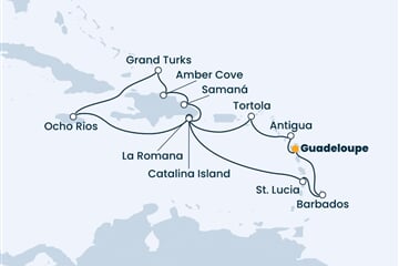 Costa Pacifica - Nizozemské Antily, Panenské o. (britské), Dominikán.rep., Jamajka, Turks a Caicos (Pointe-a-Pitre)