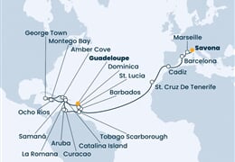 Costa Pacifica - Itálie, Francie, Španělsko, Nizozemské Antily, Dominika, ... (ze Savony)