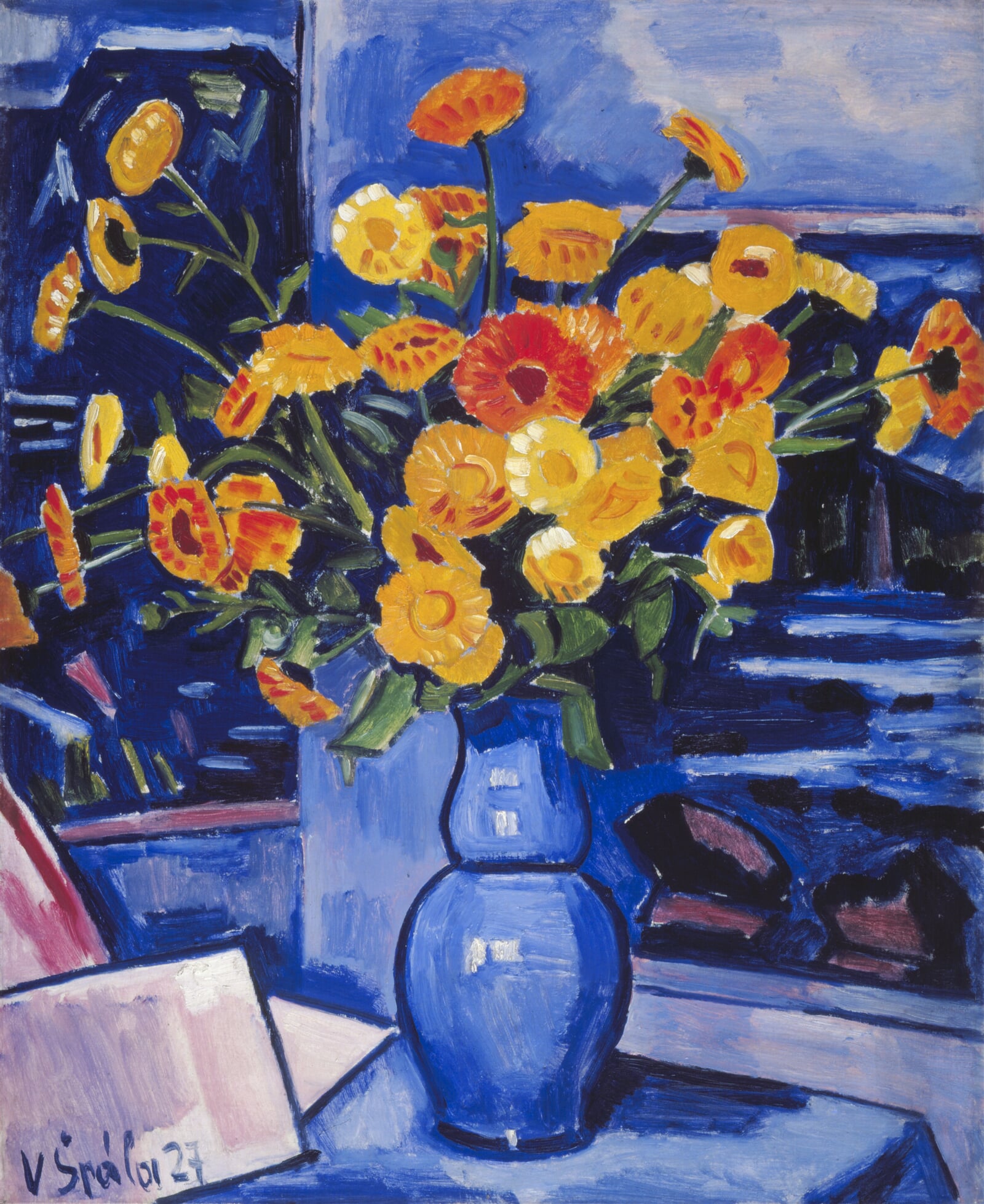 Václav Špála: Měsíčky, 81 × 66 cm