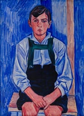 Portrét Honzíka v modrých kalhotách