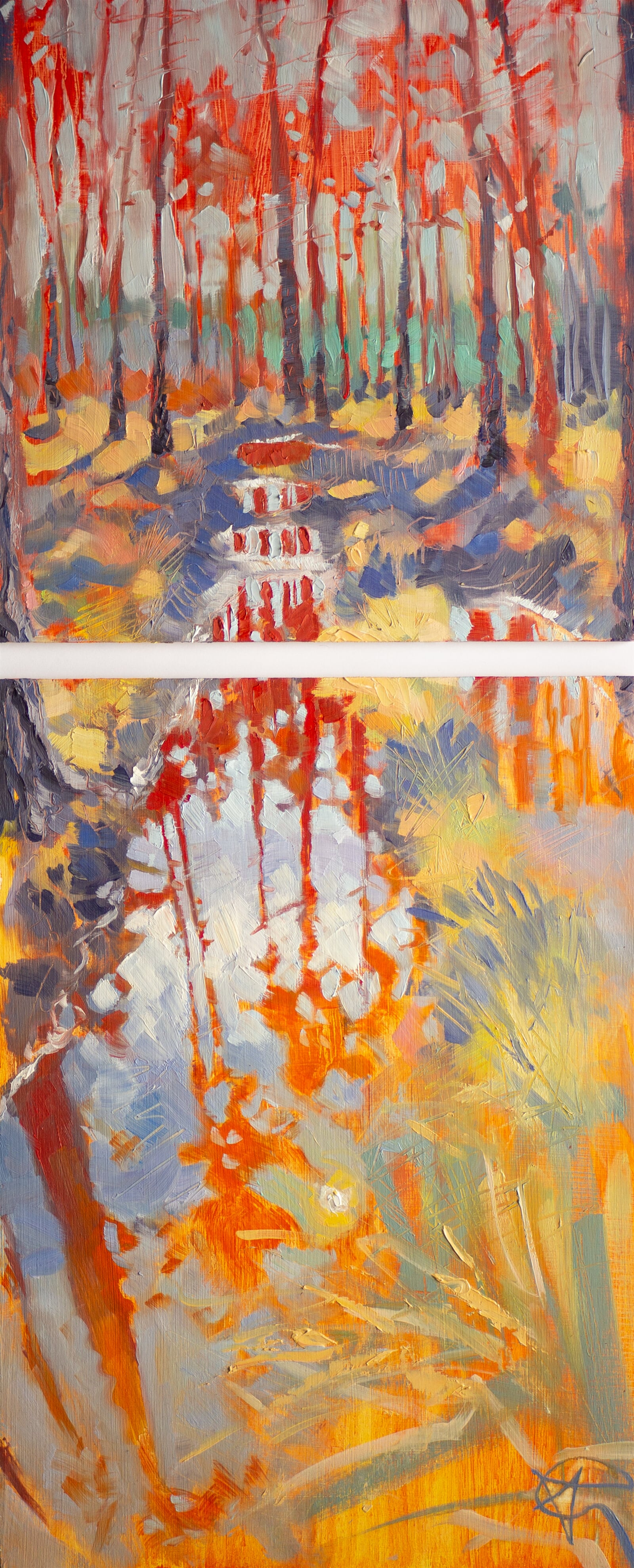 Adéla Topolová: Dvojitý svět, 60 × 25 cm