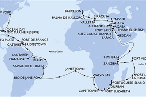 MSC Poesia - Španělsko, Itálie, Malta, Kypr, Izrael, ... (z Barcelony)