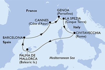 MSC Seaview - Španělsko, Francie, Itálie, Brazílie (z Barcelony)