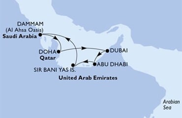 MSC Virtuosa - Katar, Arabské emiráty, Saúdská Arábie (Dauhá)