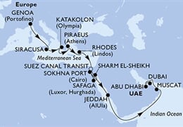 MSC Opera - Itálie, Řecko, Egypt, Saúdská Arábie, Omán, ...