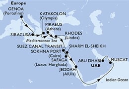MSC Opera - Itálie, Řecko, Egypt, Saúdská Arábie, Omán, ...