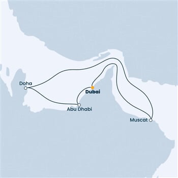 Trasa plavby CTO-DXB07A08