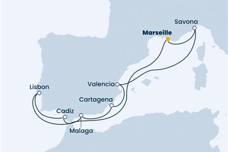 Costa Fascinosa - Francie, Španělsko, Portugalsko, Itálie (z Marseille)