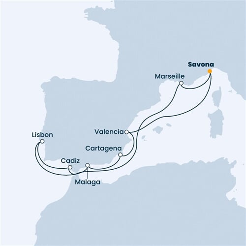Trasa plavby CFS-SVN10A02