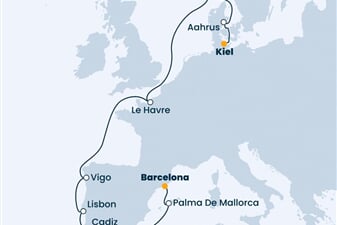 Costa Fascinosa - Španělsko, Portugalsko, Francie, Norsko, Dánsko, ... (z Barcelony)