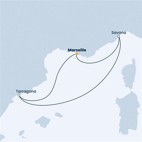 Trasa plavby CFA-MRS04A04