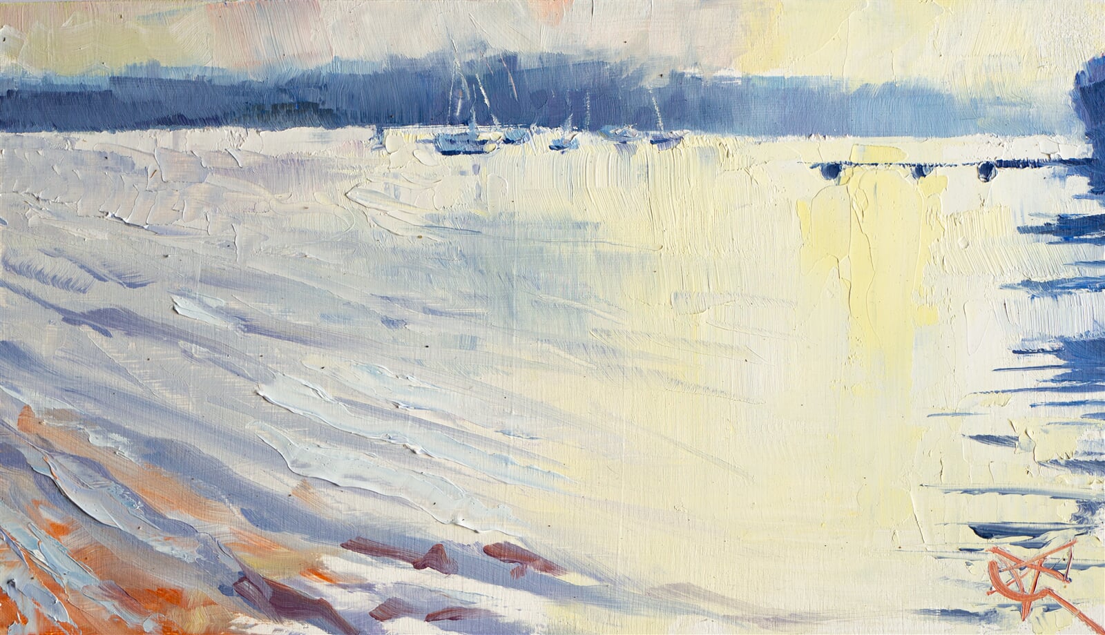 Adéla Topolová: Hladina jasu, 17 × 30 cm