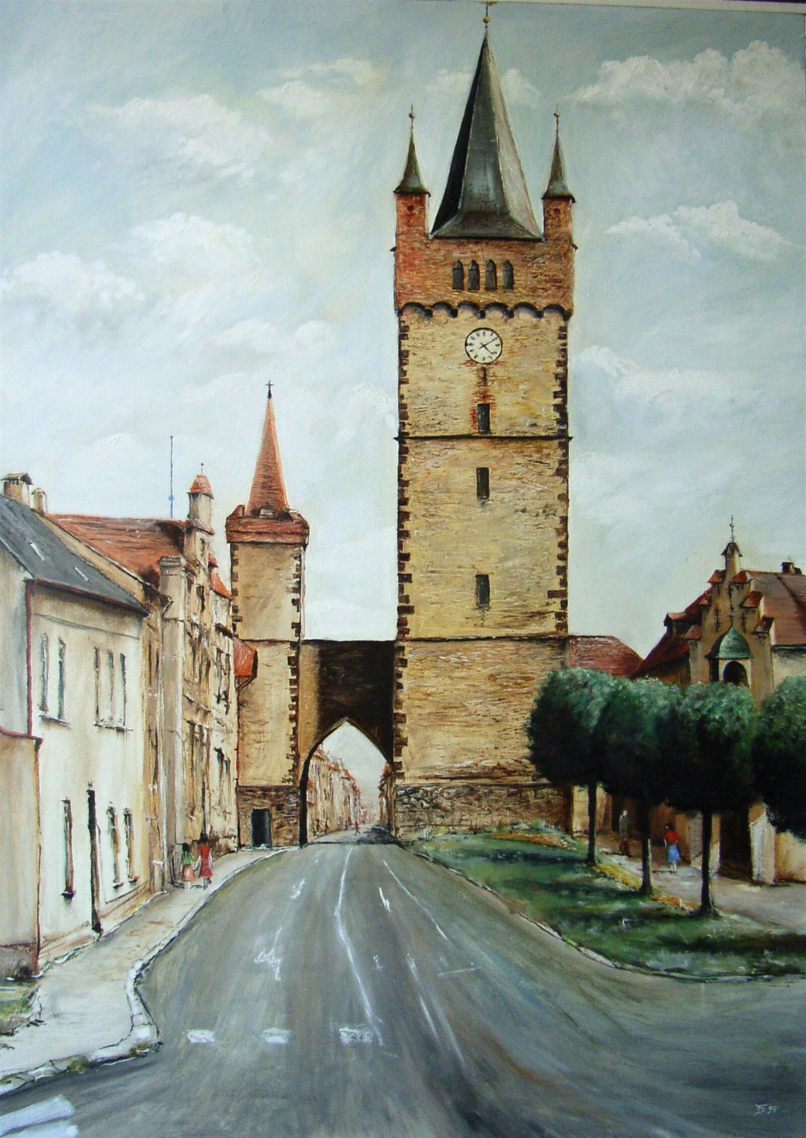 Tomáš Diblík: Vysoké Mýto - Pražská brána, 110 × 70 cm