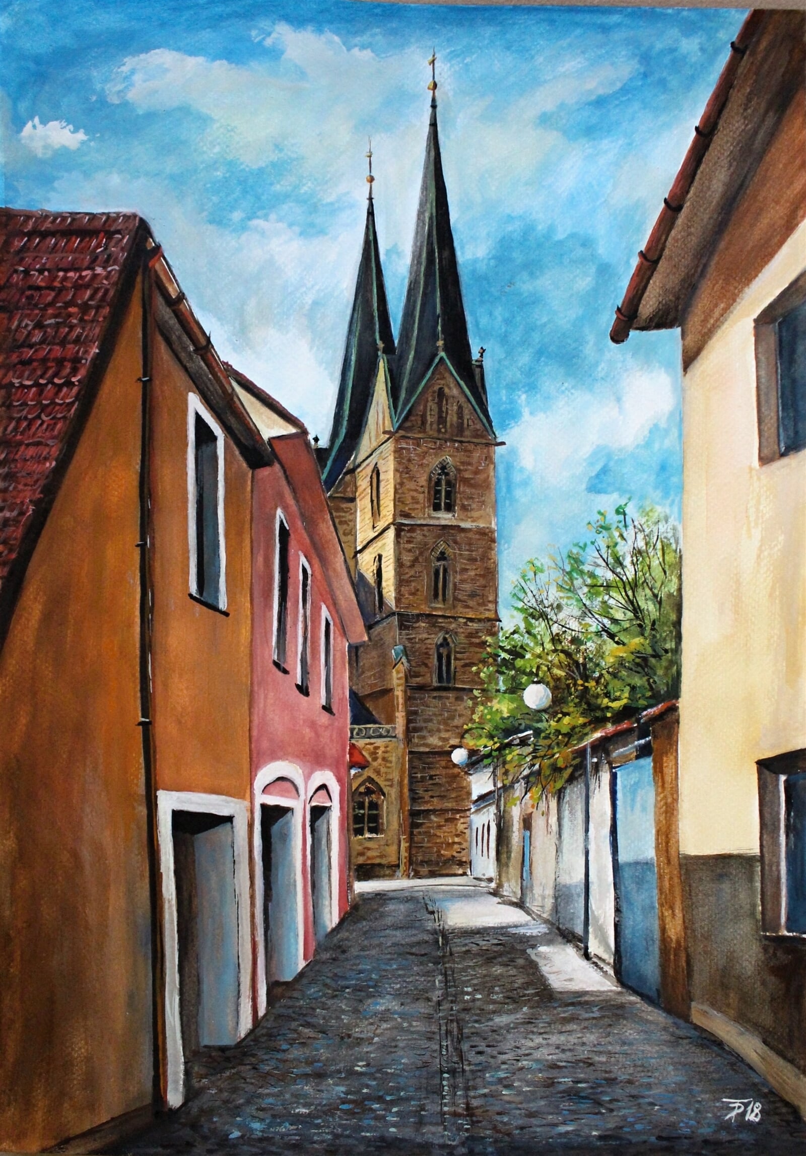 Tomáš Diblík: Vysoké Mýto - Andělská ulička, 60 × 40 cm