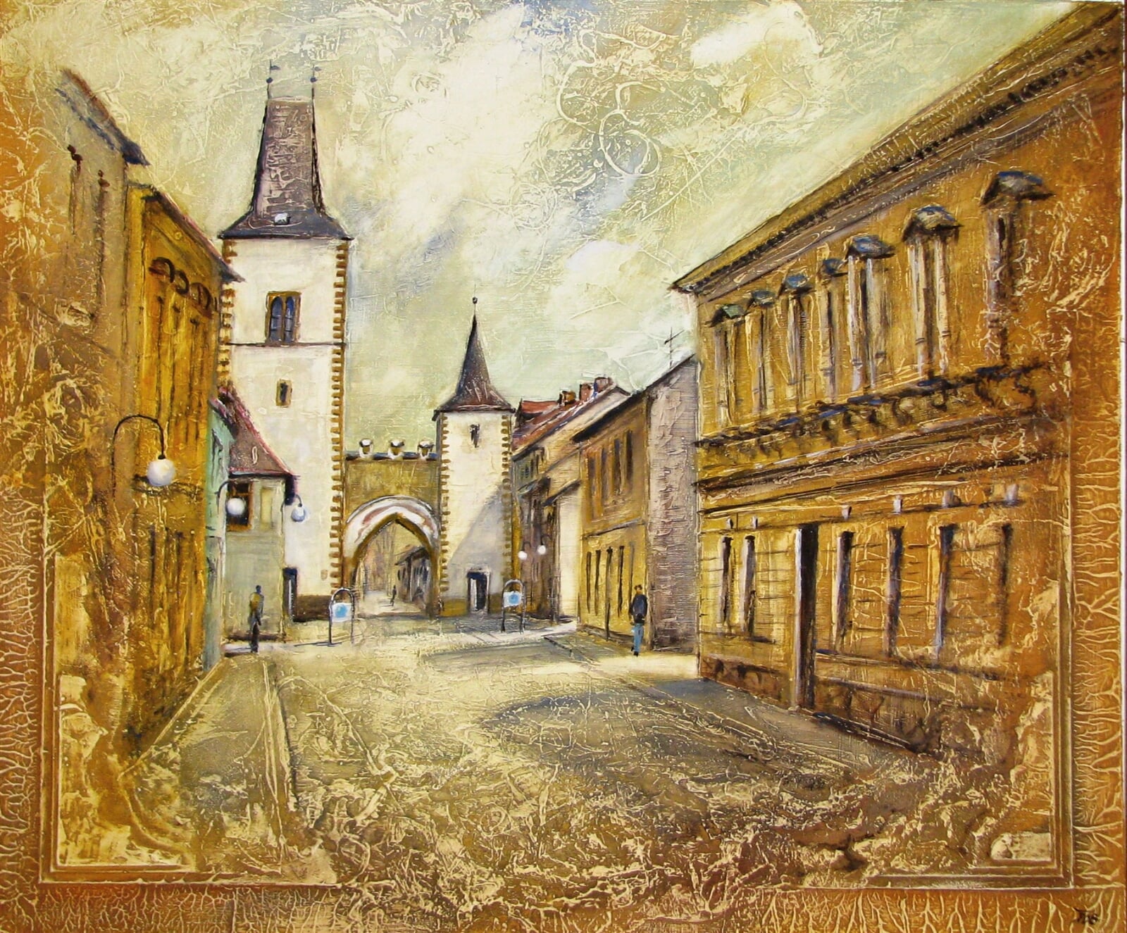 Tomáš Diblík: Vysoké Mýto - Litomyšlská brána, 40 × 50 cm