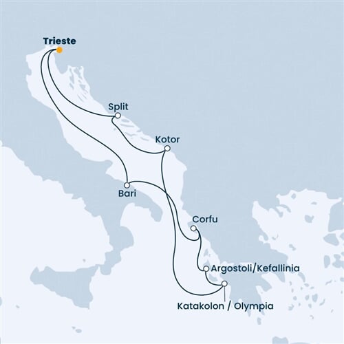 Trasa plavby CDE-TRS07A00