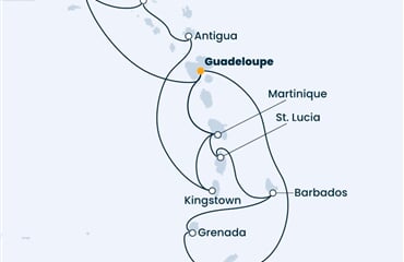 Costa Diadema - Nizozemské Antily, Trinidad a Tobago, Panenské o. (britské), Sv.Vincenc a Grenadiny (Pointe-a-Pitre)