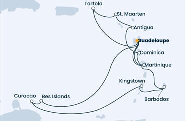 Costa Fascinosa - Nizozemské Antily, Panenské o. (britské), Dominika, Sv.Vincenc a Grenadiny (Pointe-a-Pitre)