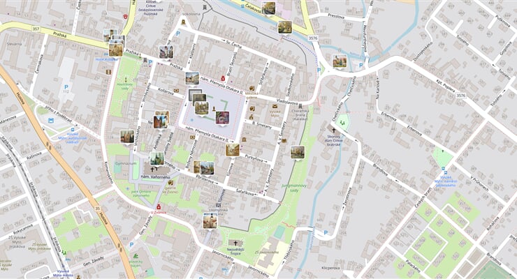 Umělecká mapa s krajinářskou tvorbou a instalacemi přímo ve veřejném prostoru