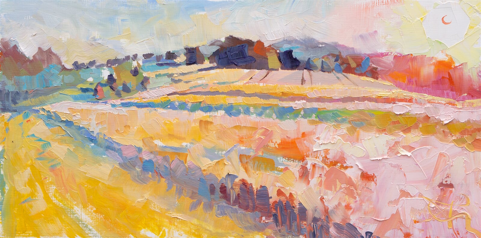 Adéla Topolová: Barvy polí, 18 × 35 cm