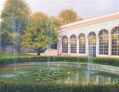 U boskovického skleníku, olej na plátně, 90 x 70 cm