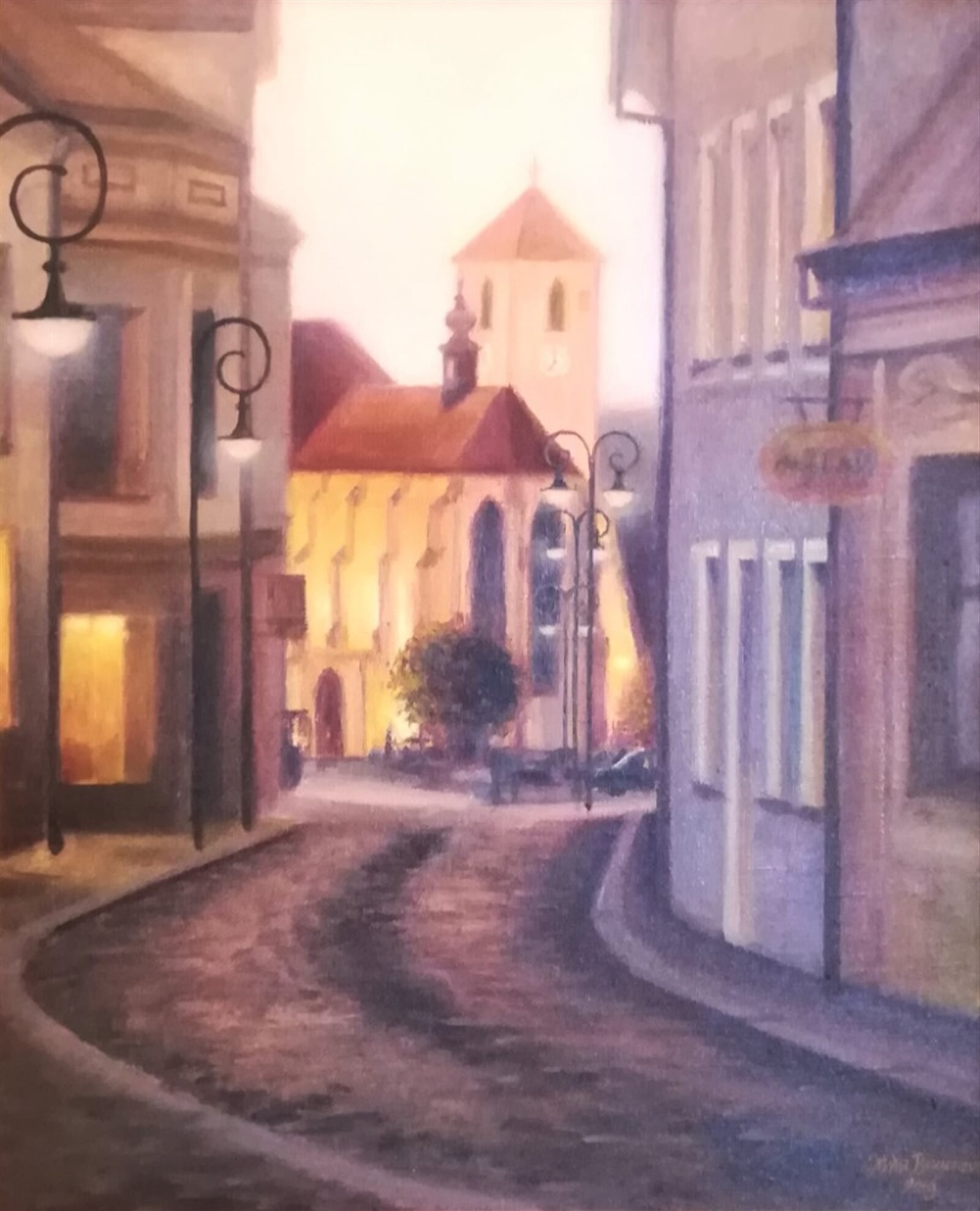 Jana Bayerová: K boskovickému náměstí, 55 × 45 cm