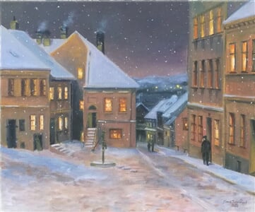 Boskovice, U Vážné studny, olej na plátně, 60 x 50 cm