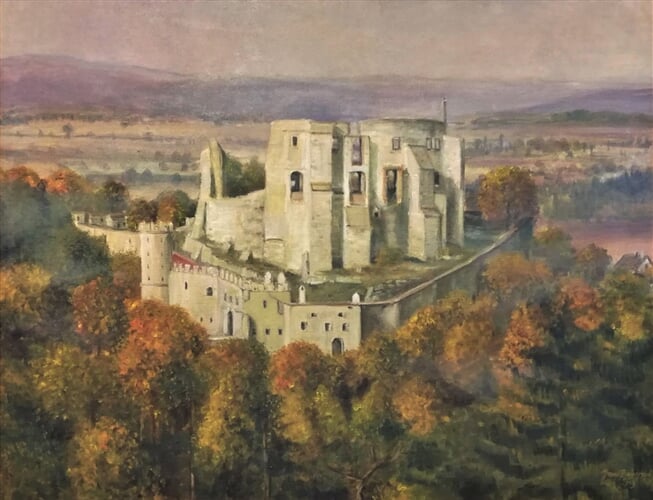 Boskovický hrad, olej na plátně, 90 x 70 cm