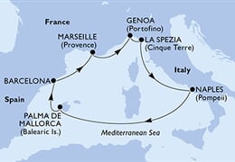 MSC Bellisima - Itálie, Španělsko, Francie (La Spezia)