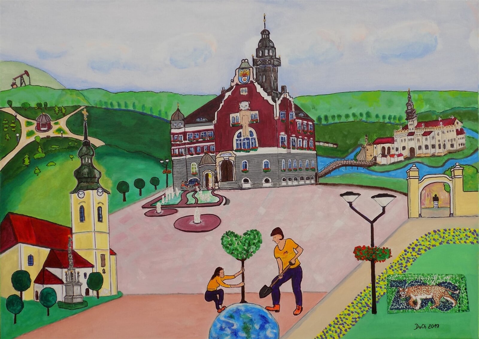 Dušan Chaloupka: Den Země v Hodoníně, 50 × 70 cm