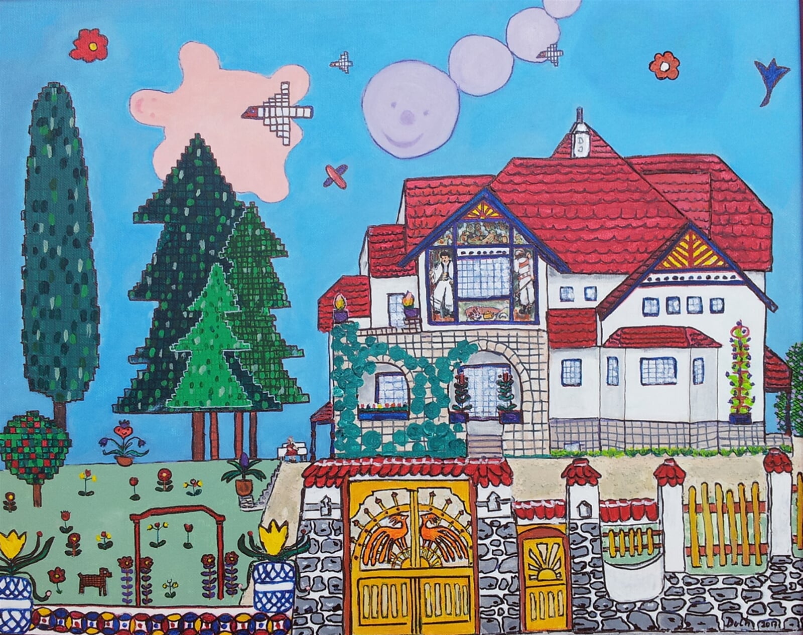 Dušan Chaloupka: JURKOVIČOVA VILA BRNO, 60 × 50 cm