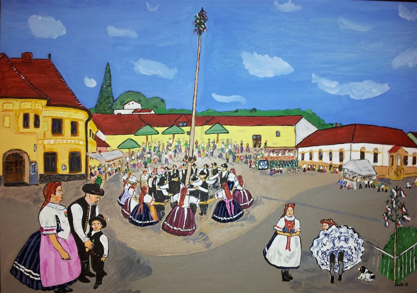 Dušan Chaloupka: Komínská chasa, 50 × 70 cm