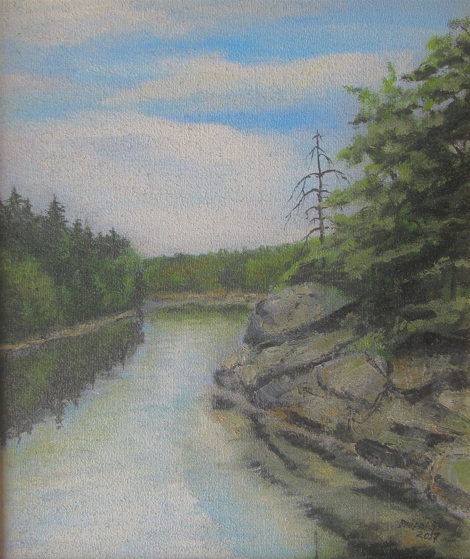 Svatopluk Drápal: Dalešická přehrada 1, 35 × 30 cm